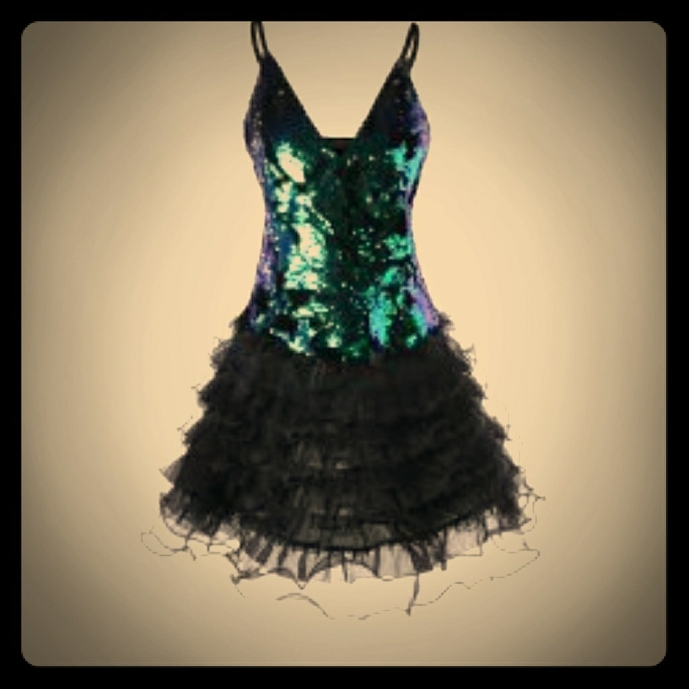 sequin tutu cami corset dress